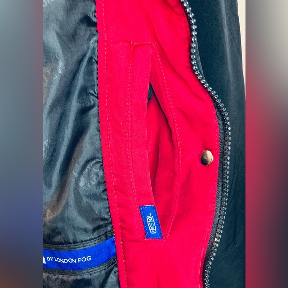 Mid Length Black Lined Coat Women XL Removable Faux Fur Collar Multiple Pockets - Picture 10 of 14